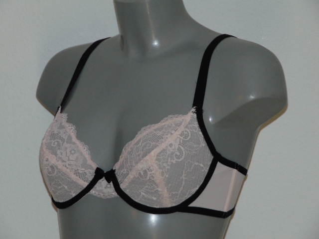 After Eden Napoli pink/black non-padded bra
