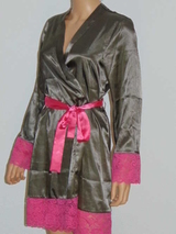Sapph Sahara grey/pink kimono