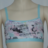 Boobs & Bloomers Tekst blue spaghetti top
