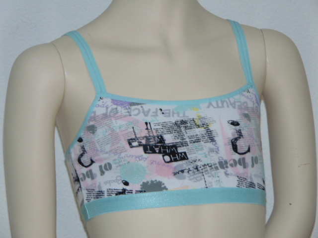 Boobs & Bloomers Tekst blue spaghetti top