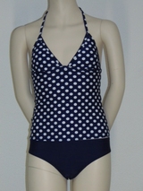 Boobs & Bloomers Beach navy/white tankini set
