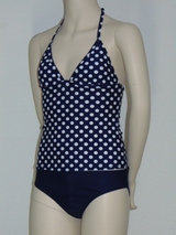 Boobs & Bloomers Beach navy/white tankini set
