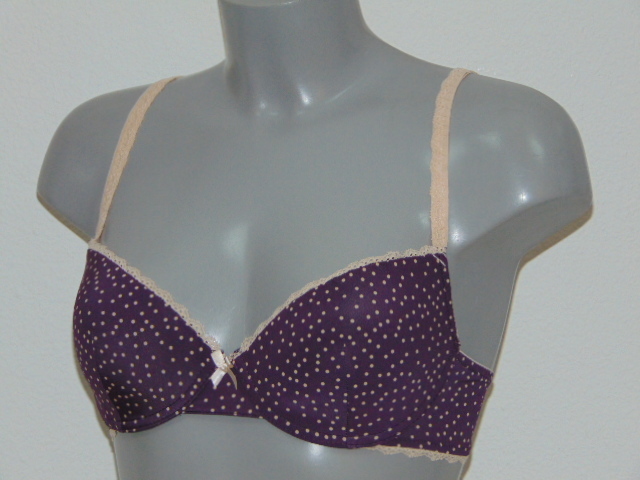 Cybéle Dotty purple padded bra