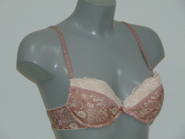 Kleo Naturel ivory/print push up bra
