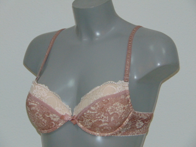 Kleo Naturel ivory/print push up bra