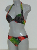 After Eden Dominica print push up bikini bra