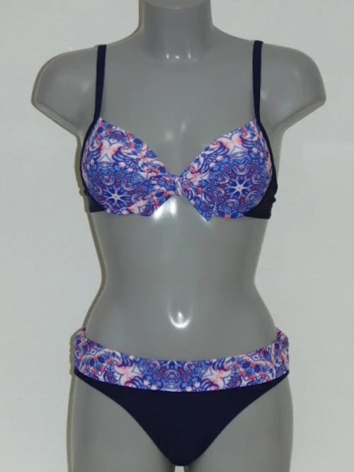 Nickey Nobel Gemma navy/print padded bikini bra