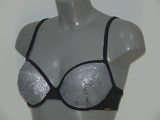 Sapph Swimwear Methics Leaves grey padded bikini bra