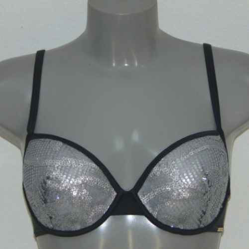 Sapph Swimwear Methics Leaves grey padded bikini bra