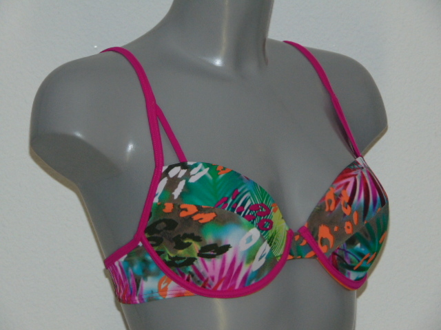 Sapph Swimwear Costa Rica green/pink padded bikini bra