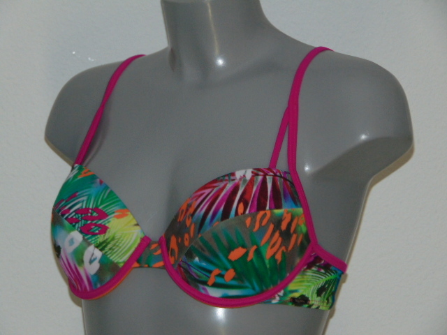 Sapph Swimwear Costa Rica green/pink padded bikini bra