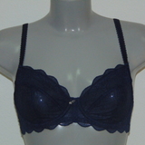 Cybéle Embroidery navy blue non-padded bra