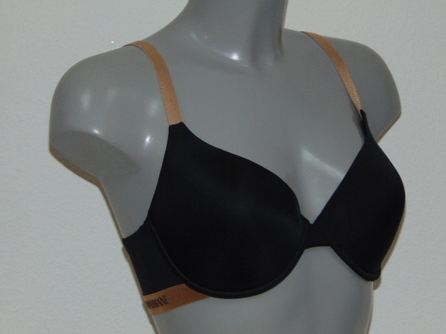 Armani Ladies Microfiber black padded bra
