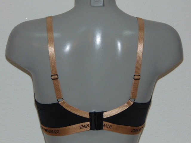 Armani Ladies Microfiber black padded bra