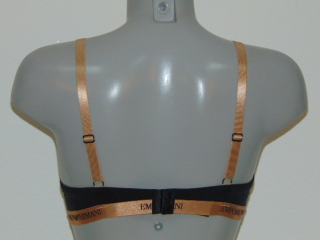 Armani Ladies Microfiber black push up bra