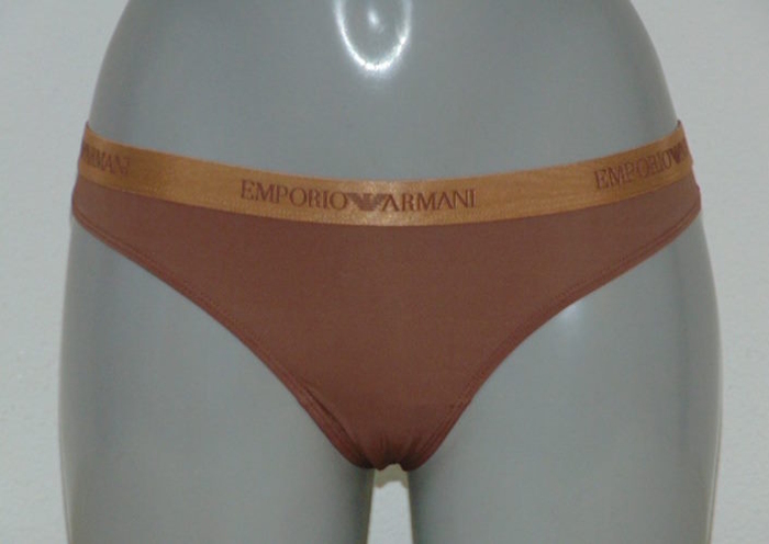 Emporio Armani Microfiber brown thong