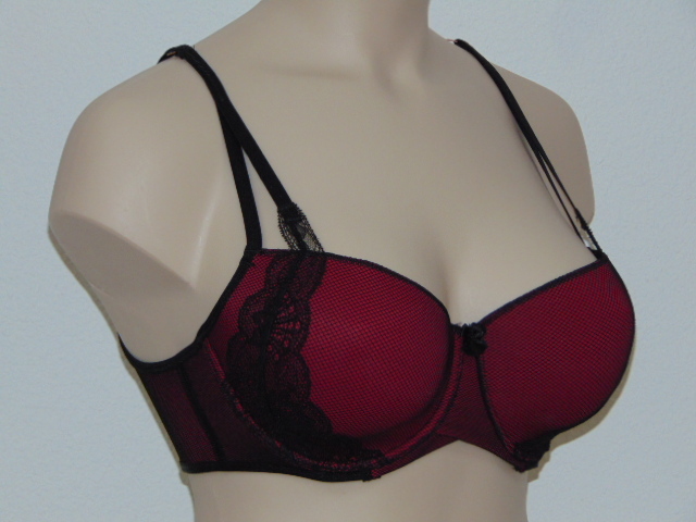 After Eden D-Cup & Up Scarlett red/black padded bra
