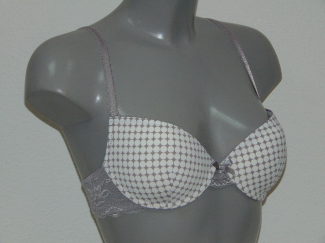 Cybéle Dotted grey/print push up bra