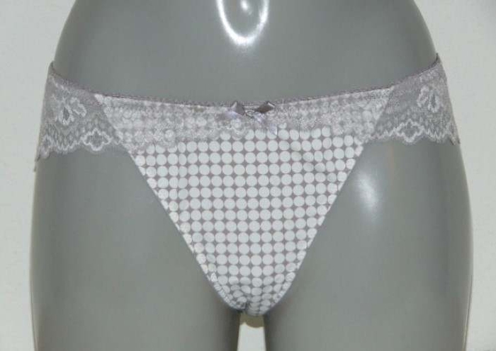 Cybéle Dotted grey/print brief