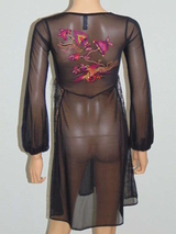 Sapph Gaudy black/print kimono