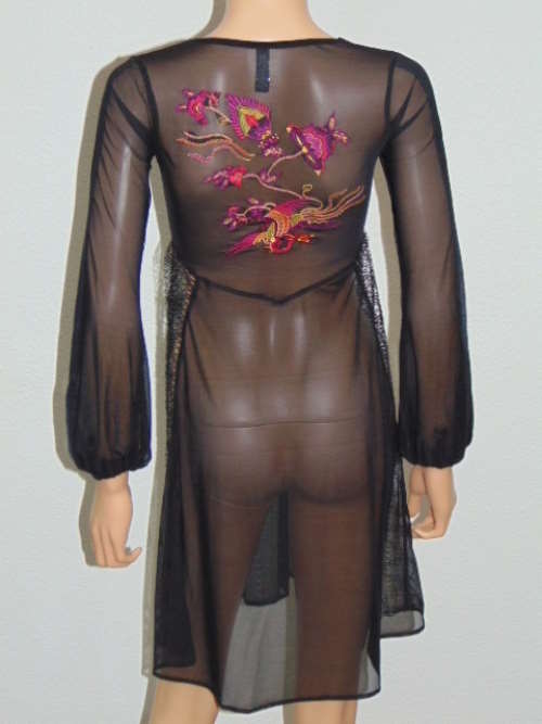 Sapph Gaudy black/print kimono