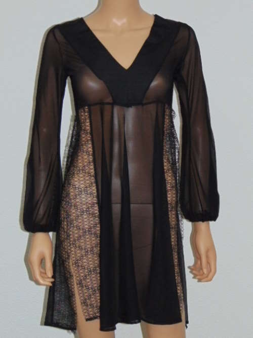 Sapph Gaudy black/print kimono