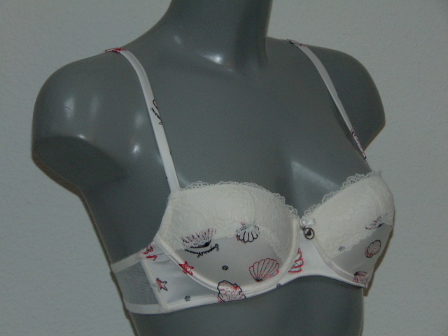 Armani Ladies Avorio Stampato ivory/print padded bra