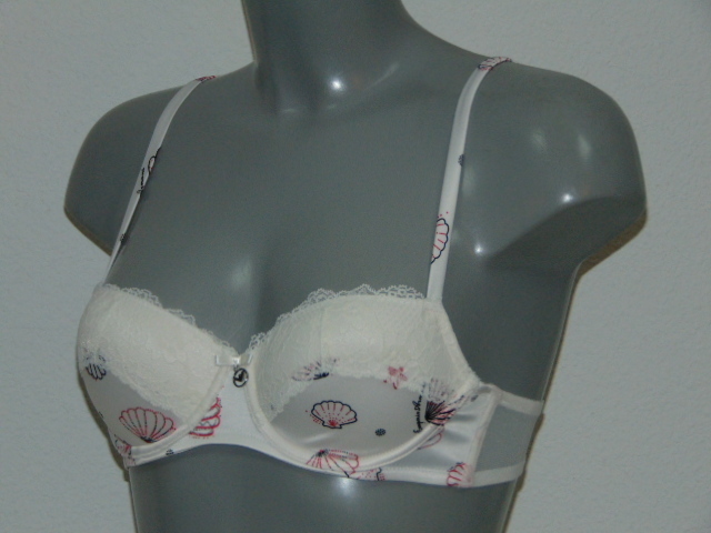 Armani Ladies Avorio Stampato ivory/print padded bra