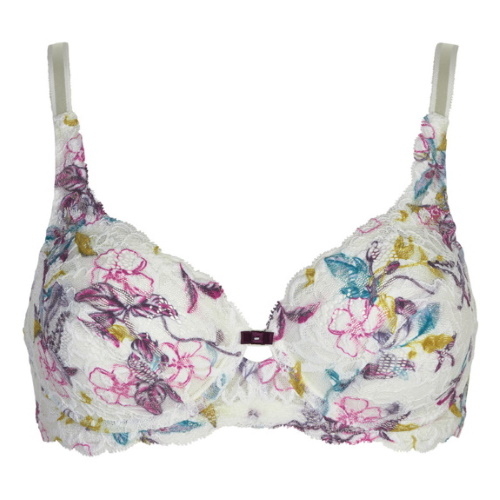 Triumph Amourette ivory/print non-padded bra