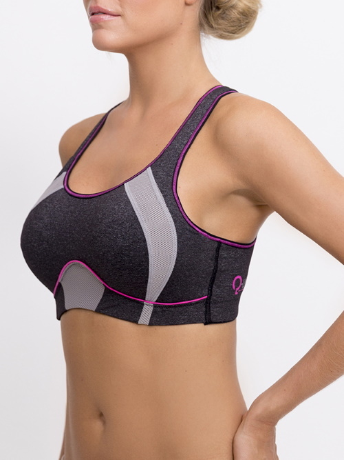 Q-Linn Barcelona grey sport bra