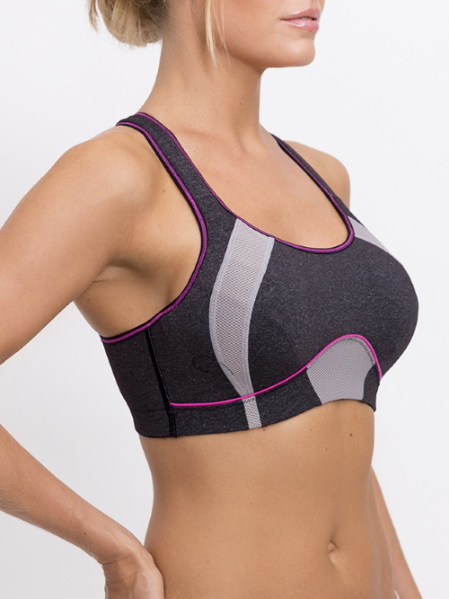 Q-Linn Barcelona grey sport bra