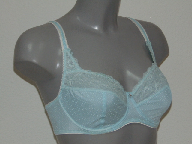 Eva Polka Dot blue non-padded bra