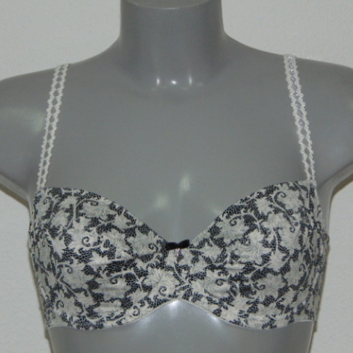 Eva Flaire white/print non-padded bra