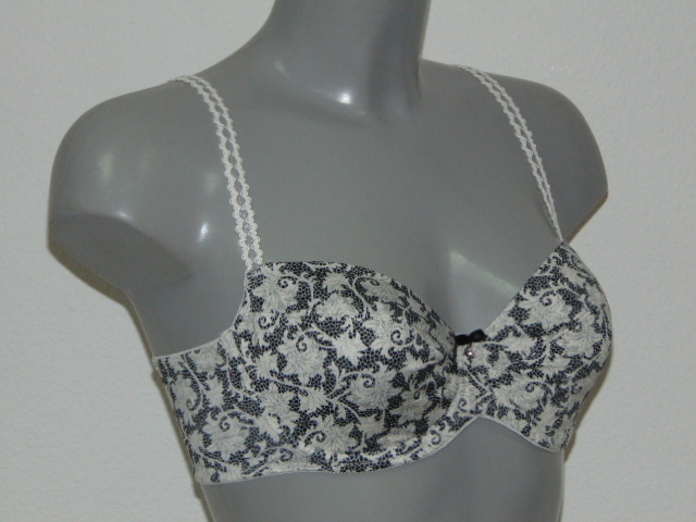 Eva Flaire white/print non-padded bra
