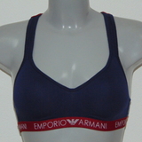 Armani Ladies Armani Sport navy blue sport top