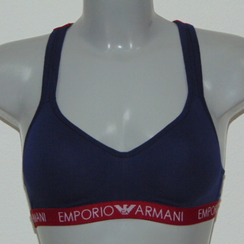 Armani Ladies Armani Sport navy blue sport top