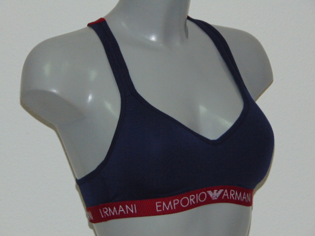 Armani Ladies Armani Sport navy blue sport top