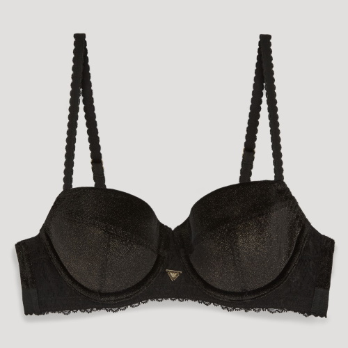 Armani Ladies Velvet black/gold padded bra