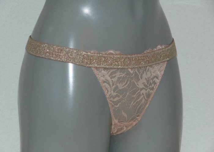 Armani Ladies Pizzo d'Oro peach thong