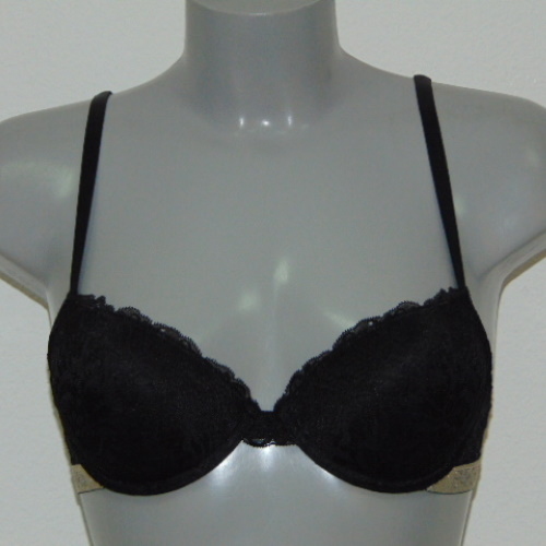 Armani Ladies Pizzo d'Oro black/gold push up bra