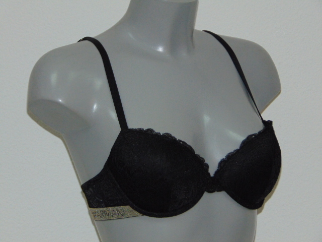 Armani Ladies Pizzo d'Oro black/gold push up bra