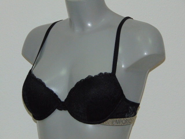 Armani Ladies Pizzo d'Oro black/gold push up bra