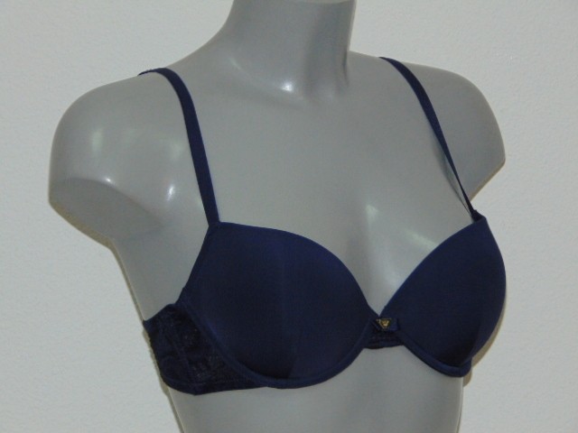 Armani Ladies  marina navy blue push up bra