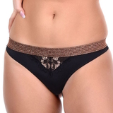 After Eden D-Cup & Up Joan black/gold thong