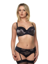 After Eden D-Cup & Up Maudy black suspender