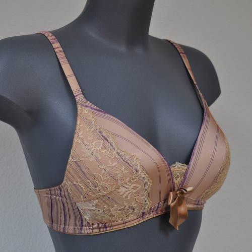 Eva Sharp and Chique peach wireless bra