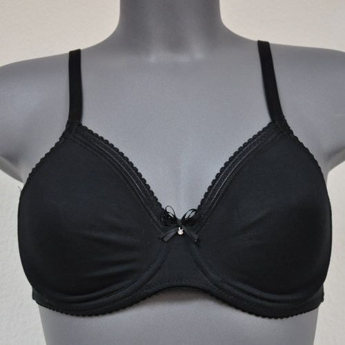 Eva Sybille black non-padded bra