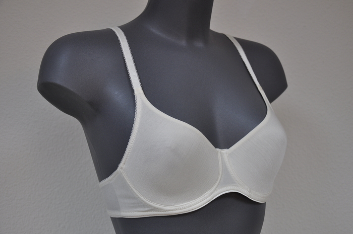 Eva Silk ivory non-padded bra