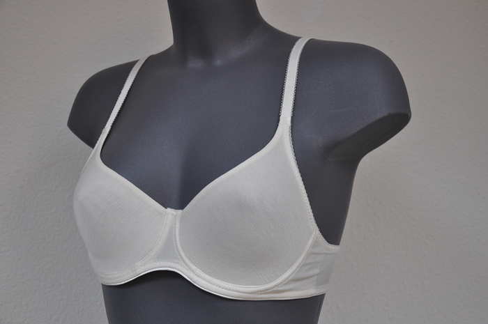 Eva Silk ivory non-padded bra