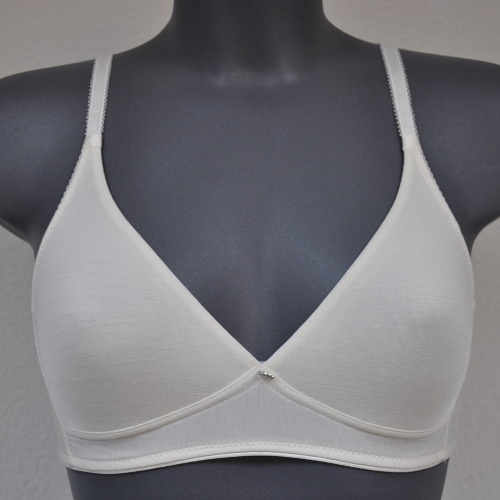 Eva Silk ivory wireless bra